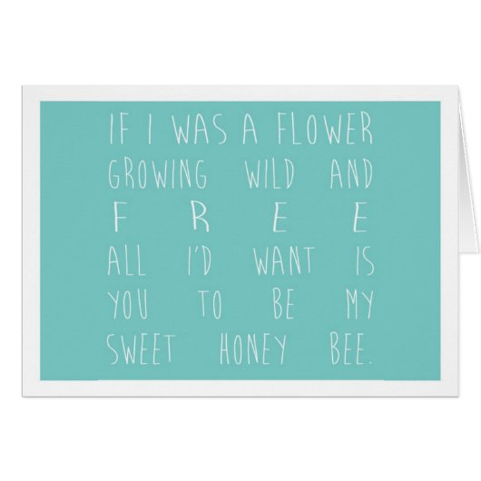 If I was a flower - teal Cards (Front Horizontal)