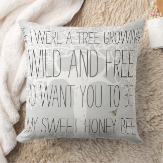 If I Were a Tree Growing Wild and Free Quotes Throw Pillow