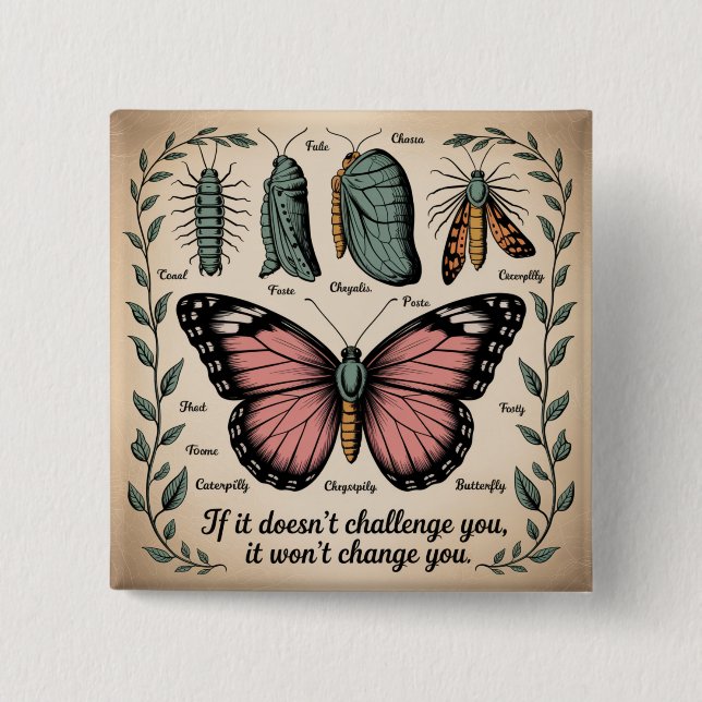 If It Doesn't Challenge You, It Won't Change You Button (Front)
