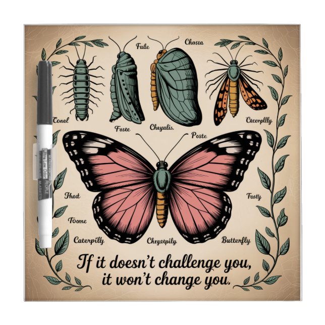 If It Doesn't Challenge You, It Won't Change You Dry Erase Board (Front)