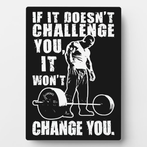 If It Doesnt Challenge You It Wont Change You Plaque