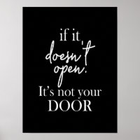 if it doesn't open it's not your door