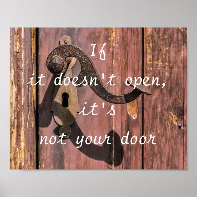 If it doesn't open, it's not your door poster (Front)