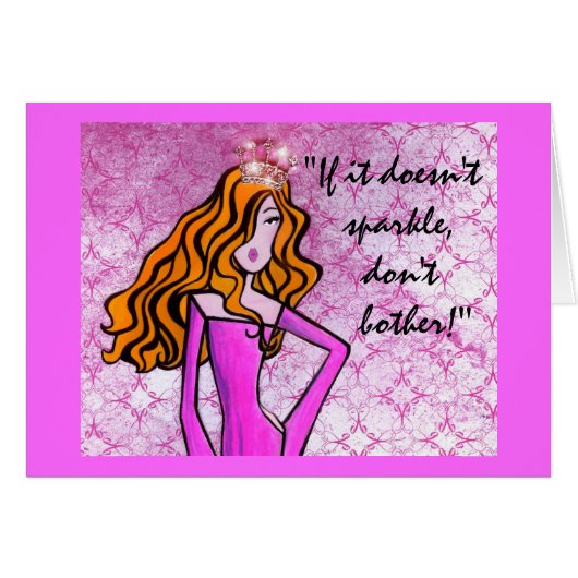"If It Doesn't Sparkle, Don't Bother!" Cards (Front Horizontal)