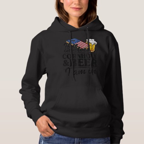 If It Involves Cornhole  Beer I Am In Usa Flag Co Hoodie