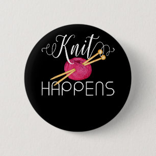 If It Involves Knitting and Coffee Count Me In Cut Button