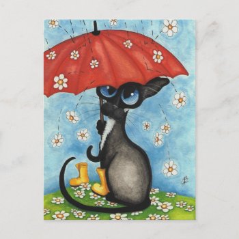 If It Rained Every Time I Thought Of You By Bihrle Postcard by AmyLynBihrle at Zazzle