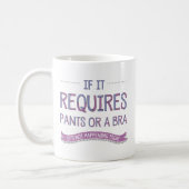 If It Requires Pants or a Bra Mug (Left)