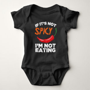 Red Hot Chilli Pepper With Flame Baby Bodysuit