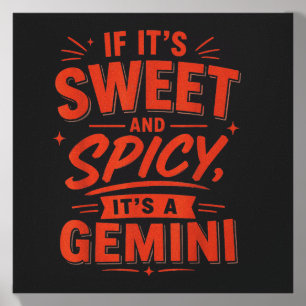 If Its Sweet And Spicy Its A Gemini Canvas Photo Tile