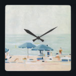 If It's the Beaches Square Wall Clock<br><div class="desc">If It's the Beaches I. Artist: By Emma Scarvey. Image ID: 143874FN</div>