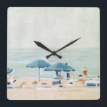 If It's the Beaches Square Wall Clock<br><div class="desc">If It's the Beaches I. Artist: By Emma Scarvey. Image ID: 143874FN</div>