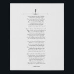 'If' Kipling Poem Faux Canvas Print<br><div class="desc">Wall art with iconic poem. Simple yet powerful,  IF is a poem written by Rudyard Kipling in 1895 and is 32 lines of poetry in a paternal tone that speaks to how to live one's life,  as if read from father to son.</div>