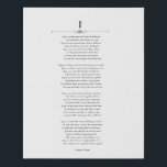 'If' Kipling Poem Faux Canvas Print<br><div class="desc">Wall art with iconic poem. Simple yet powerful,  IF is a poem written by Rudyard Kipling in 1895 and is 32 lines of poetry in a paternal tone that speaks to how to live one's life,  as if read from father to son.</div>