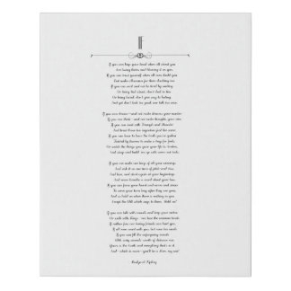 'If' Kipling Poem Faux Canvas Print