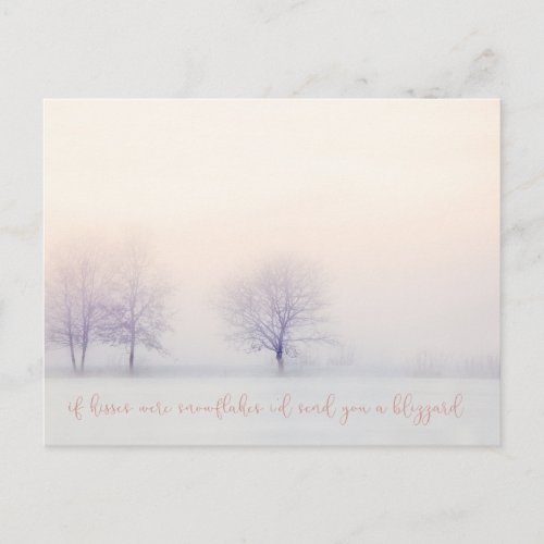 If kisses were snowflakes _ Winter Landscape Postcard