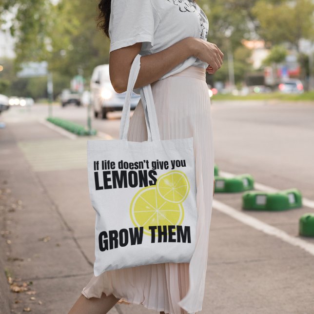 If life doesn't give you lemons... grow them large tote bag (Creator Uploaded)