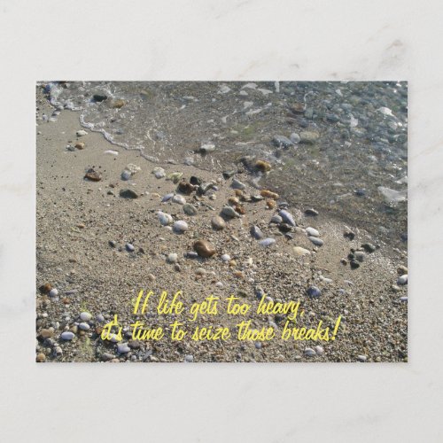 If life gets too heavy Inspirational Postcard 2
