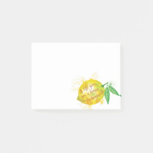 If Life Gives You A Lemon Make Lemonade Post_it Notes