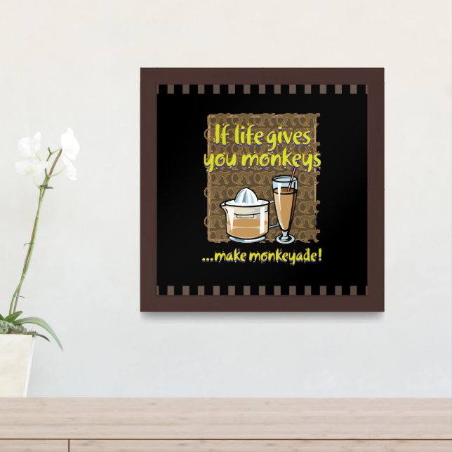 If life gives you monkeys framed art (Entryway)