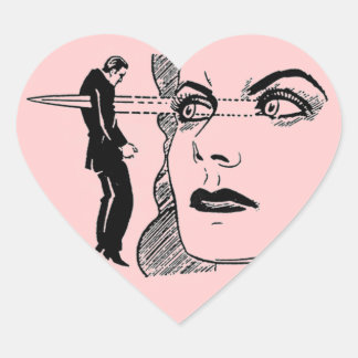 If Looks Could Kill (Dagger Eyes) Heart Sticker
