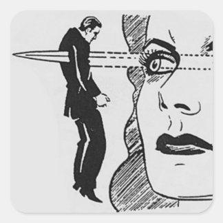 If Looks Could Kill (Dagger Eyes) Square Sticker