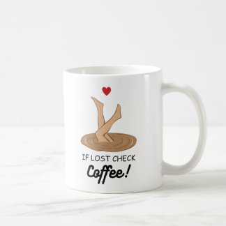 If Lost Check Coffee Funny Coffee Lover Art Mug