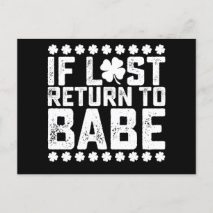 If Lost Return To Babe I Am Babe Couple Matching Postcard