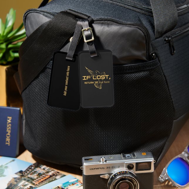 If Lost Return To – Personalized Name Luggage Tag (Front & Back)