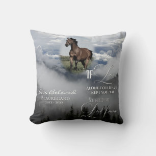 If Love Alone Foggy Trees Memorial PHOTO Prayer Throw Pillow