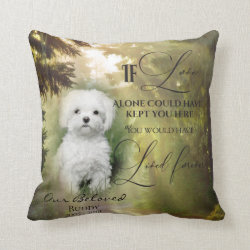 If Love Alone Forest Dog Memorial PHOTO Prayer Throw Pillow