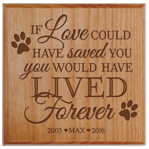 If Love Could Save Small Alder Wood Pet Urn