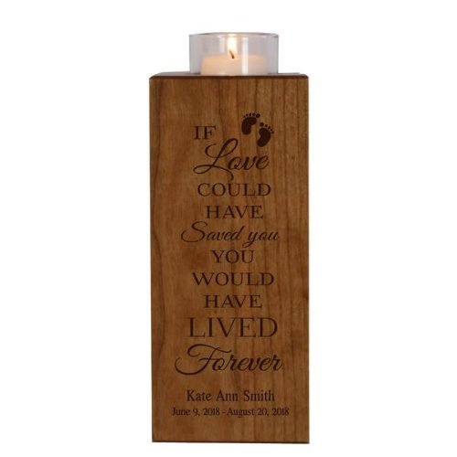 If Love Little Feet Memorial Candle Holder