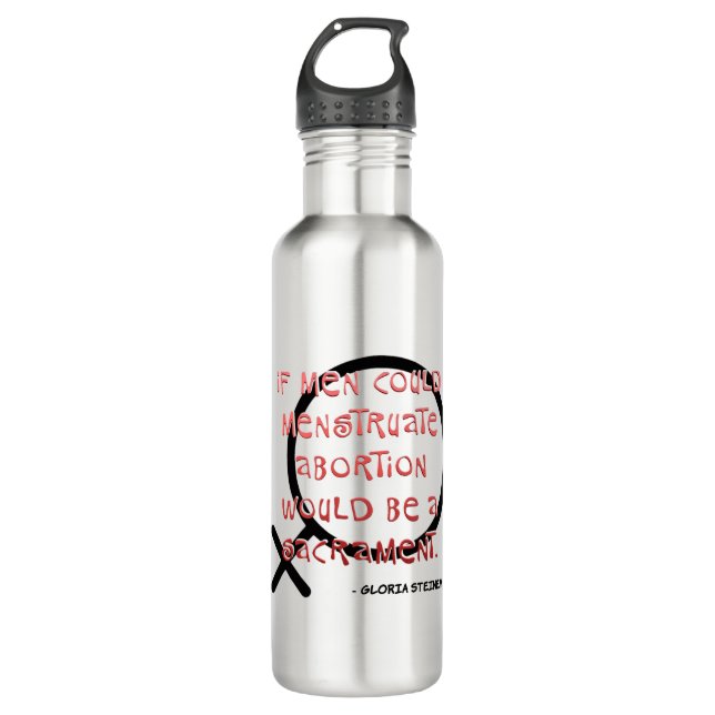 If Men Could Menstruate Stainless Steel Water Bottle (Front)