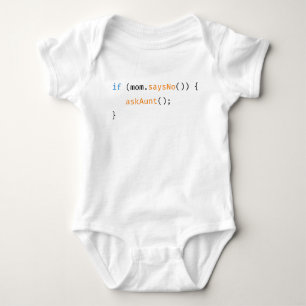 If Mom Says No Ask Aunt Funny Auntie Baby Saying Bodysuit