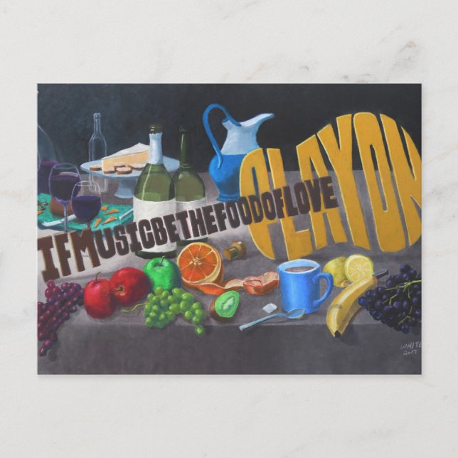 If Music Be The Food Of Love Postcard (Front)