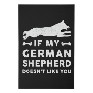 If My German Shepherd Dog Lover Pet Vintage Funny Faux Canvas Print