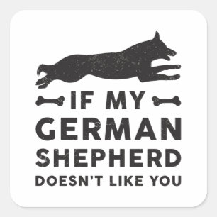 If My German Shepherd Dog Lover Vintage Funny Gift Square Sticker