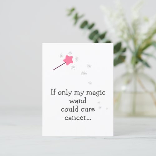 If My Magic Wand Could Cancer _ Cute Encouragement Postcard