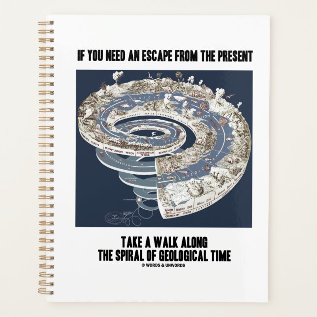 If Need Escape From Present Take Walk Spiral Time Planner (Front)