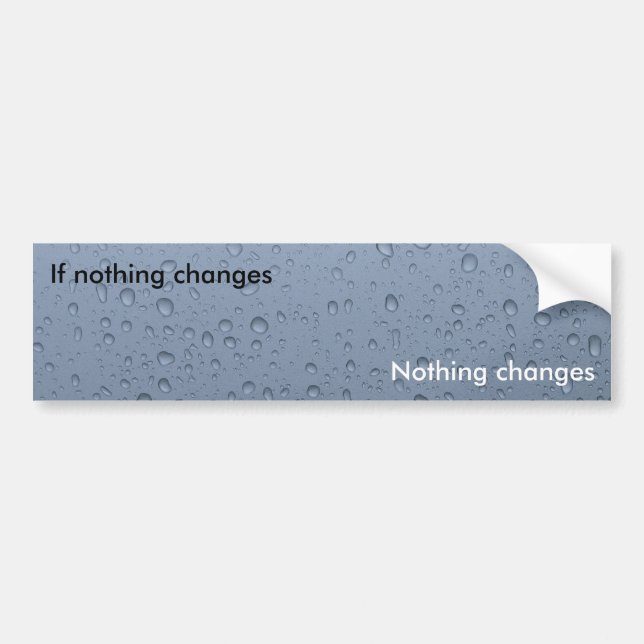 If nothing changes bumper sticker (Front)