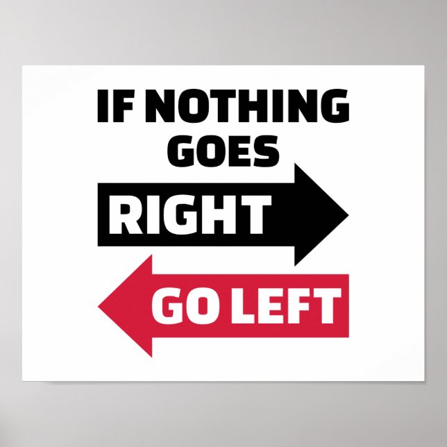 If nothing goes right go left poster (Front)