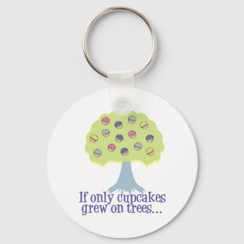 If only Cupcakes on Trees Keychain