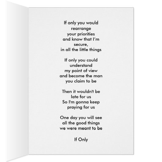 "If Only" expression card (Inside (Right))