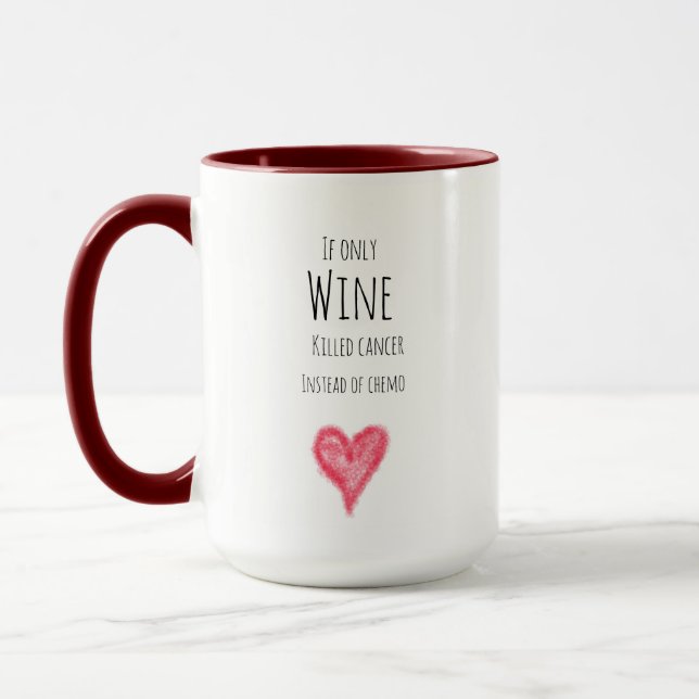 If only Wine killed cancer instead of chemo Mug (Left)