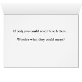 If only you could read this card! cards (Inside Horizontal (Bottom))