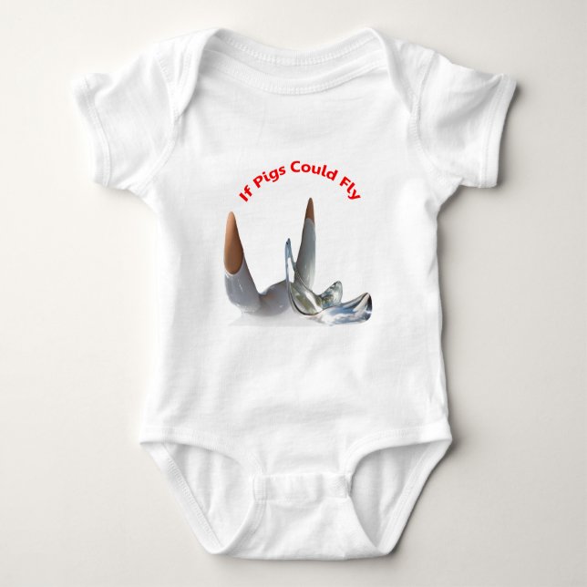 If Pigs Could Fly Baby Bodysuit (Front)