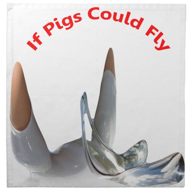 If Pigs Could Fly Cloth Napkin (Front)