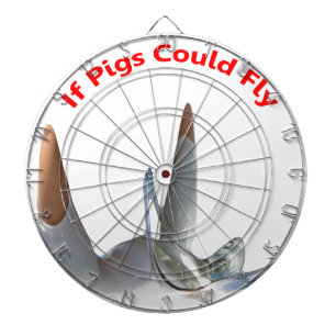 If Pigs Could Fly Dartboard With Darts