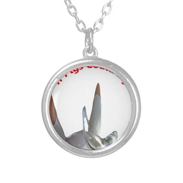 If Pigs Could Fly Silver Plated Necklace (Front)